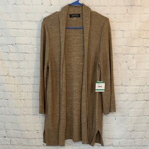 Kasper Women's Gold and Sequin Cardigan Sweater NWT